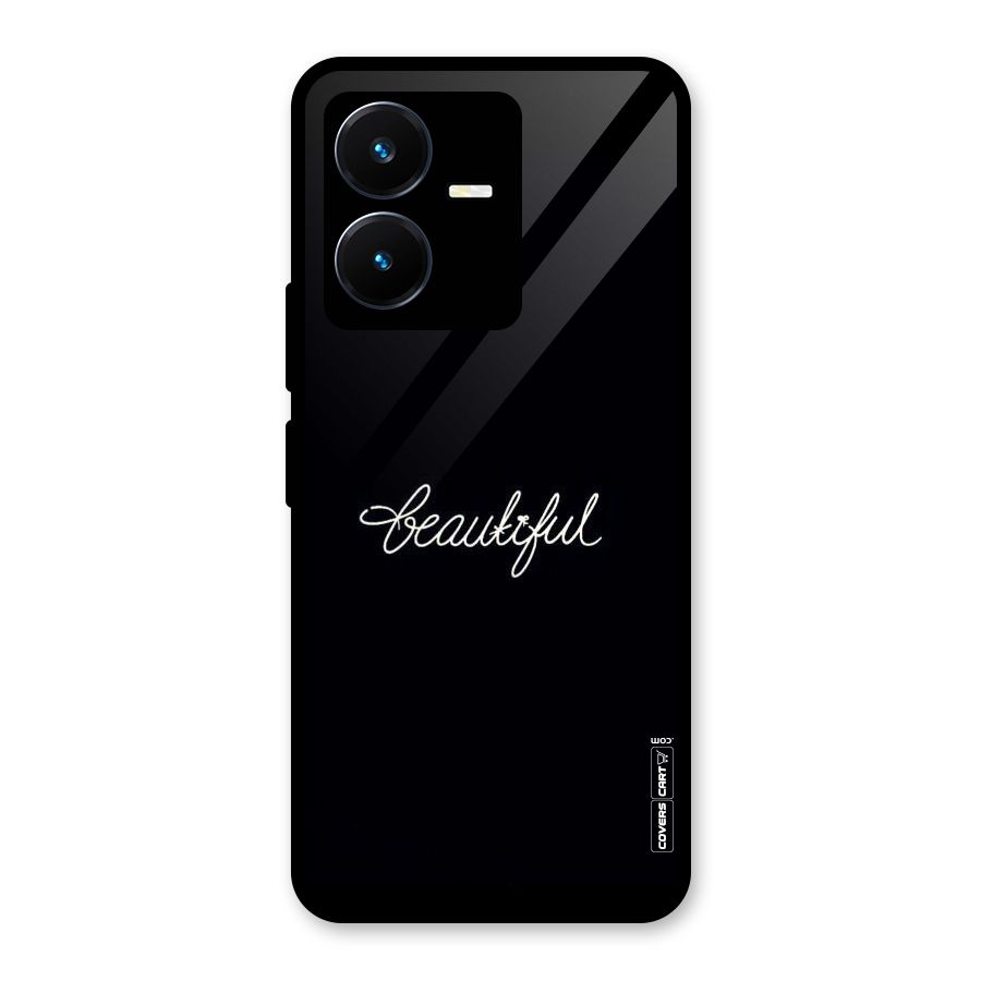 Classic Beautiful Glass Back Case for Vivo Y22s