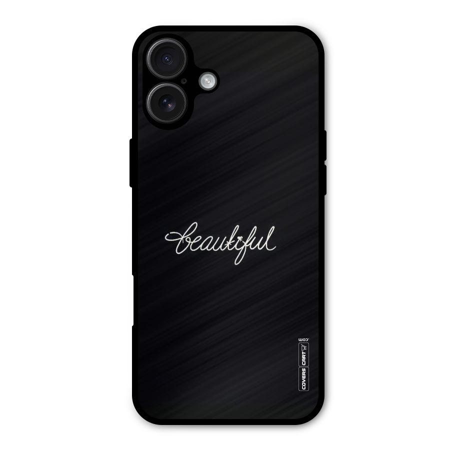 Classic Beautiful Metal Back Case for iPhone 16 Plus