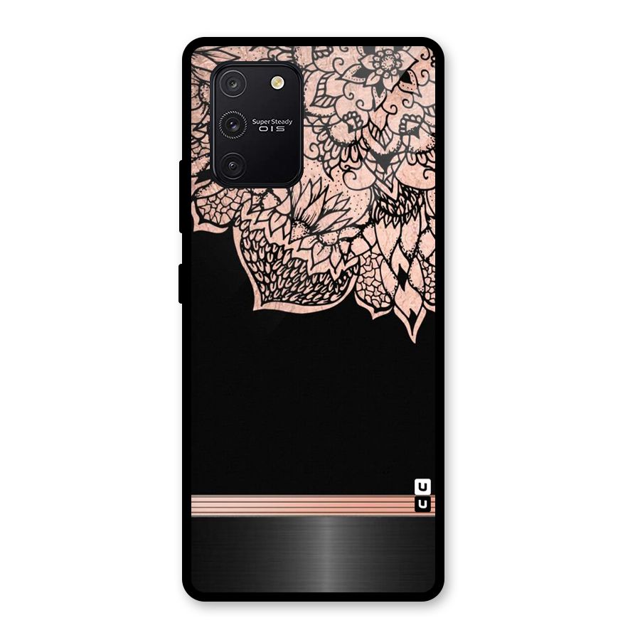 Classic Black Sleak Design Glass Back Case for Galaxy S10 Lite