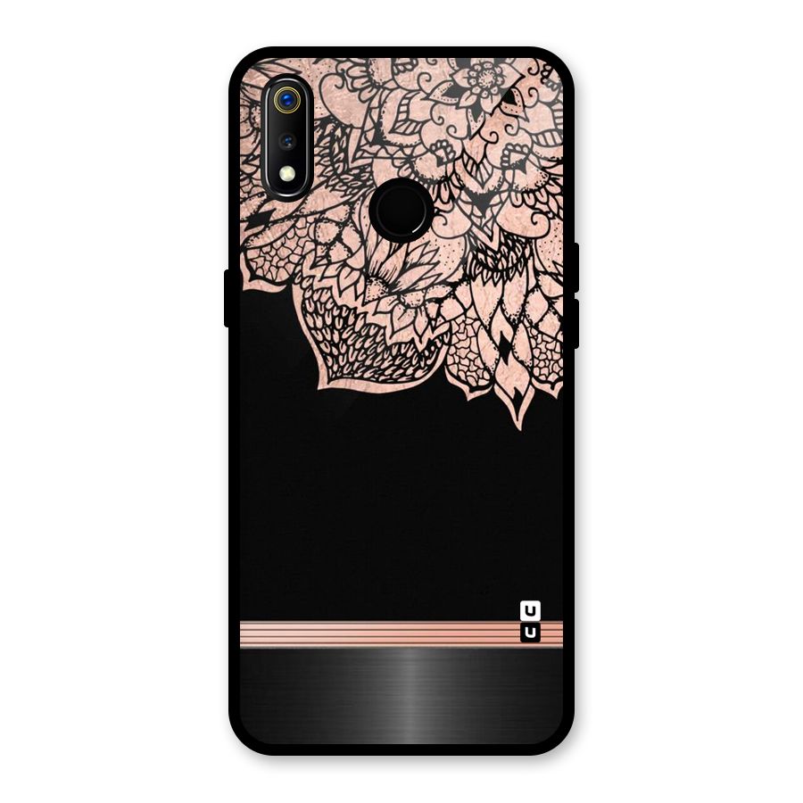 Classic Black Sleak Design Glass Back Case for Realme 3i