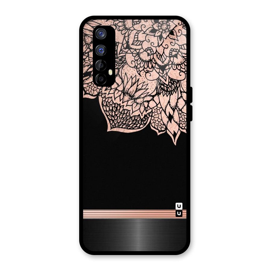 Classic Black Sleak Design Glass Back Case for Realme Narzo 20 Pro