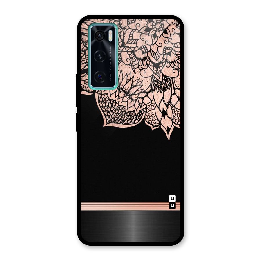Classic Black Sleak Design Glass Back Case for Vivo V20 SE