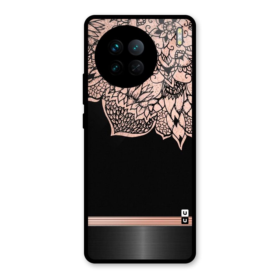 Classic Black Sleak Design Glass Back Case for Vivo X90