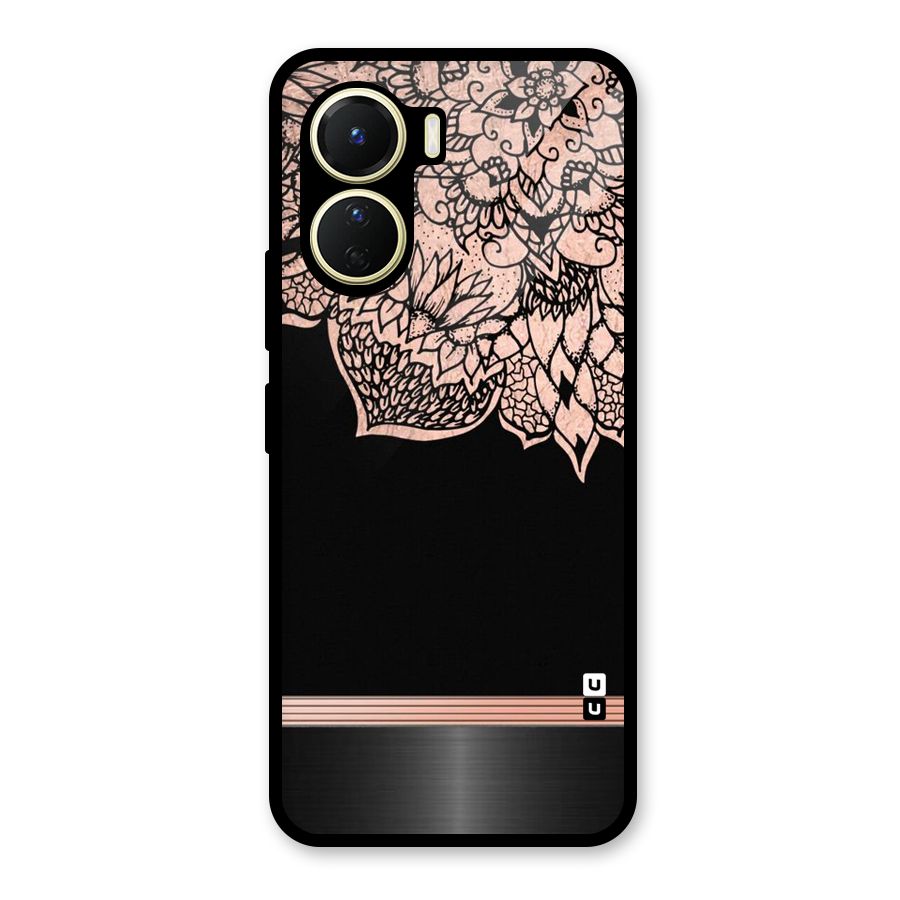 Classic Black Sleak Design Glass Back Case for Vivo Y56