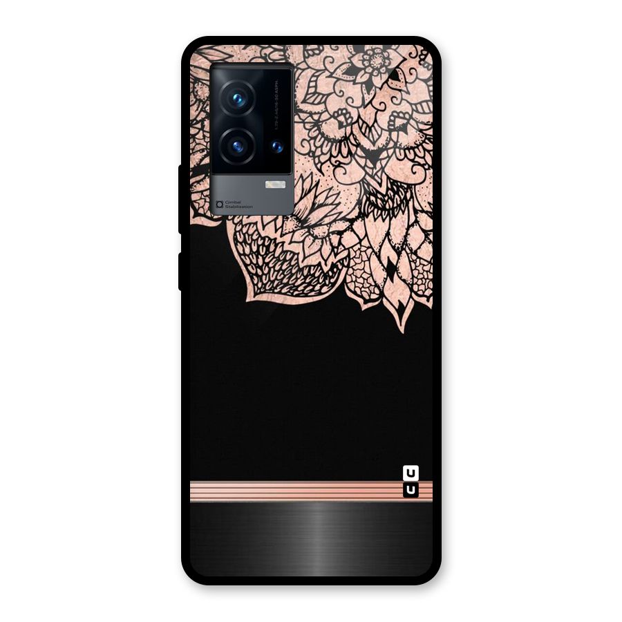 Classic Black Sleak Design Glass Back Case for iQOO 9 5G