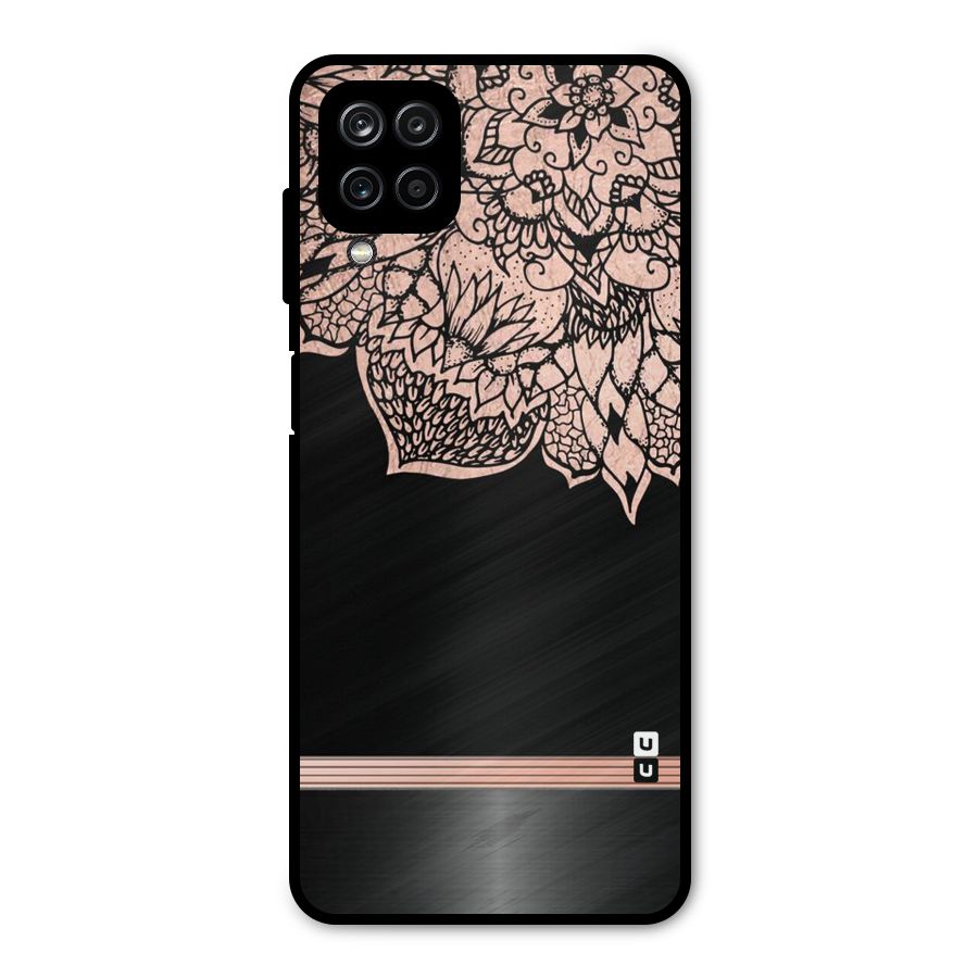 Classic Black Sleak Design Metal Back Case for Galaxy A12