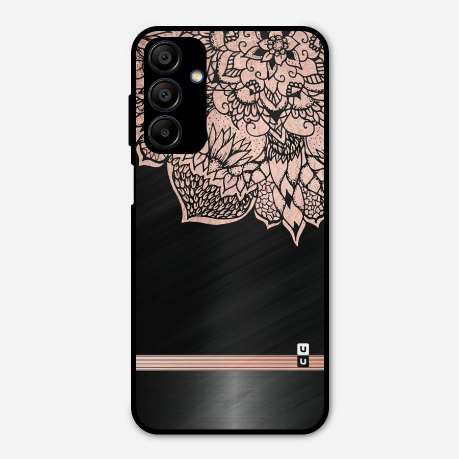 Classic Black Sleak Design Metal Back Case for Galaxy A15 5G