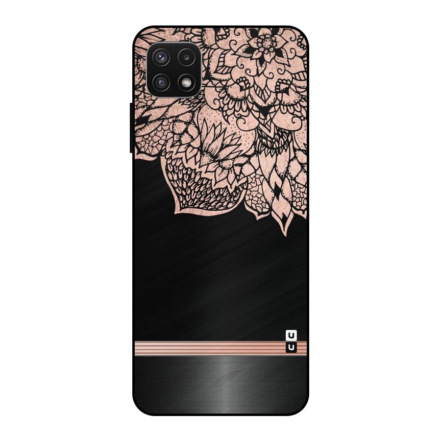 Classic Black Sleak Design Metal Back Case for Galaxy A22 5G