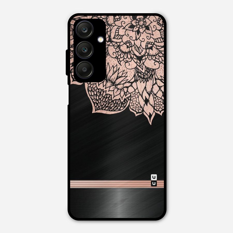 Classic Black Sleak Design Metal Back Case for Galaxy A25 5G