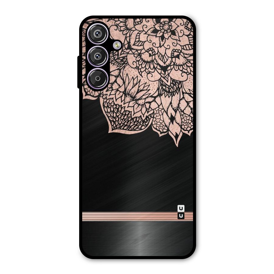 Classic Black Sleak Design Metal Back Case for Galaxy M15