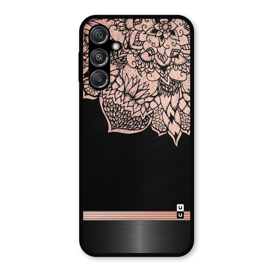 Classic Black Sleak Design Metal Back Case for Galaxy M34 5G