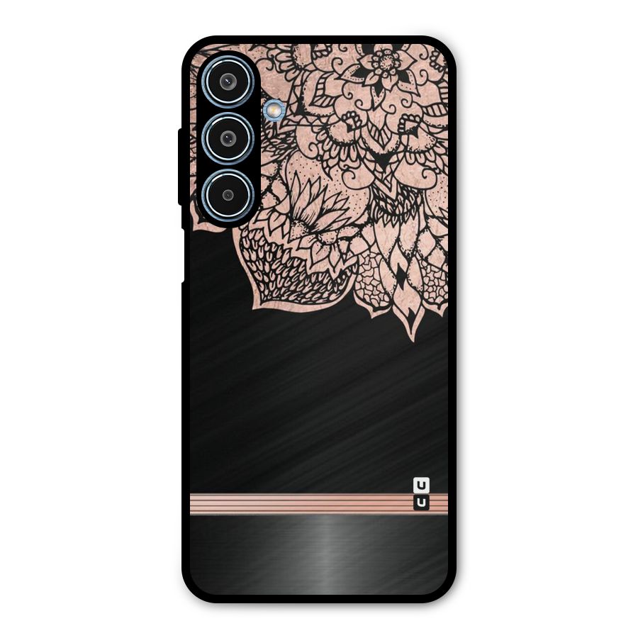 Classic Black Sleak Design Metal Back Case for Galaxy M35