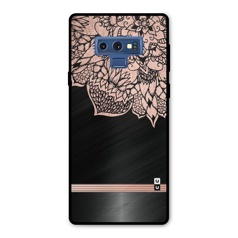 Classic Black Sleak Design Metal Back Case for Galaxy Note 9