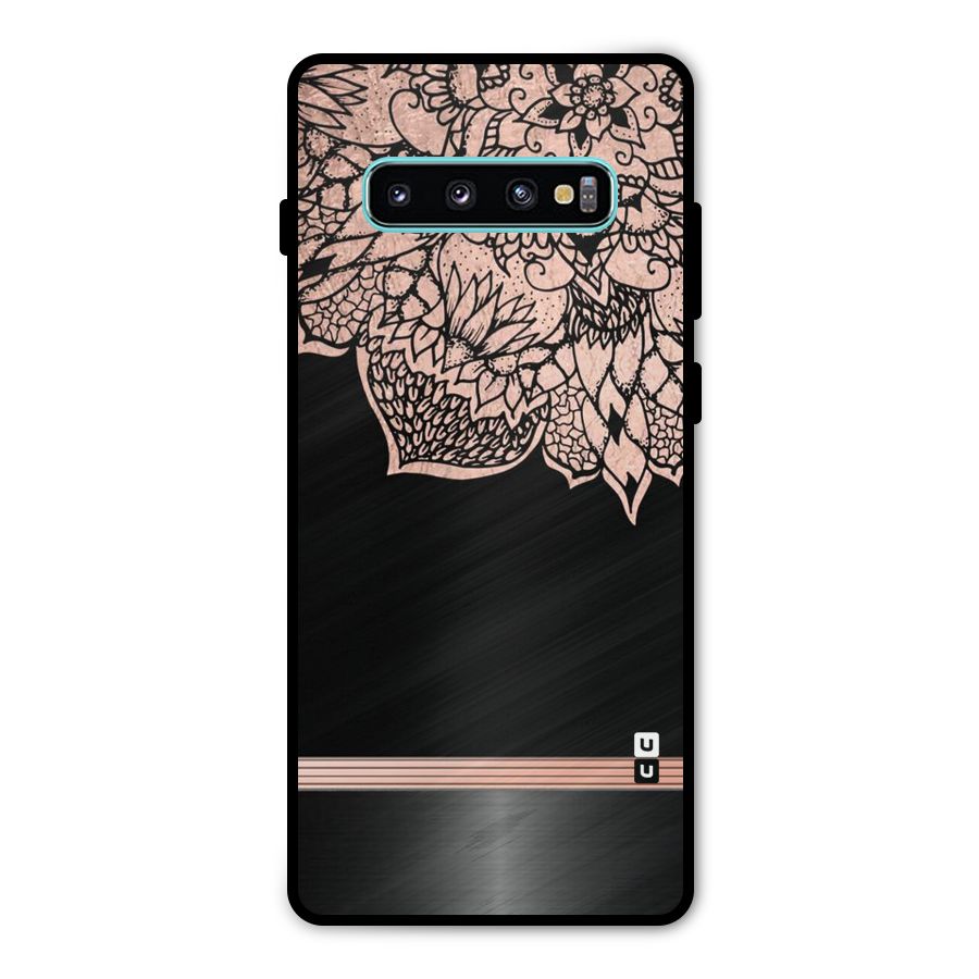 Classic Black Sleak Design Metal Back Case for Galaxy S10 Plus