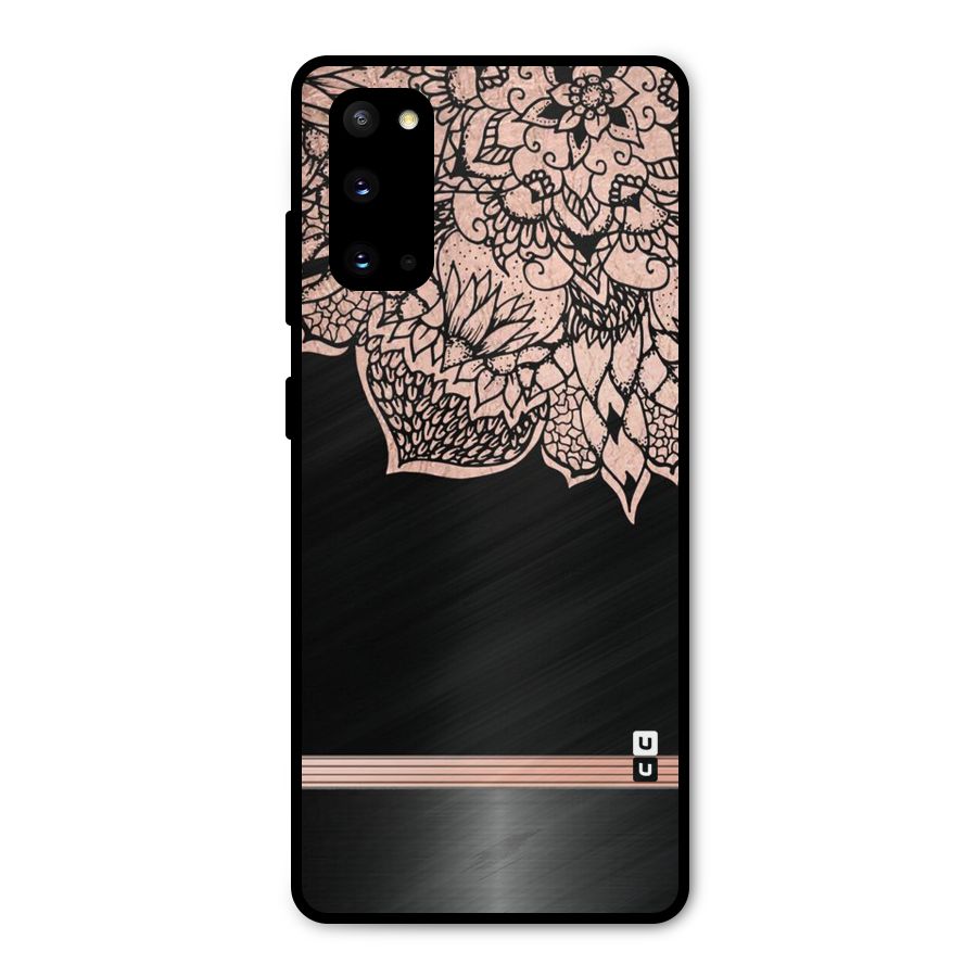 Classic Black Sleak Design Metal Back Case for Galaxy S20
