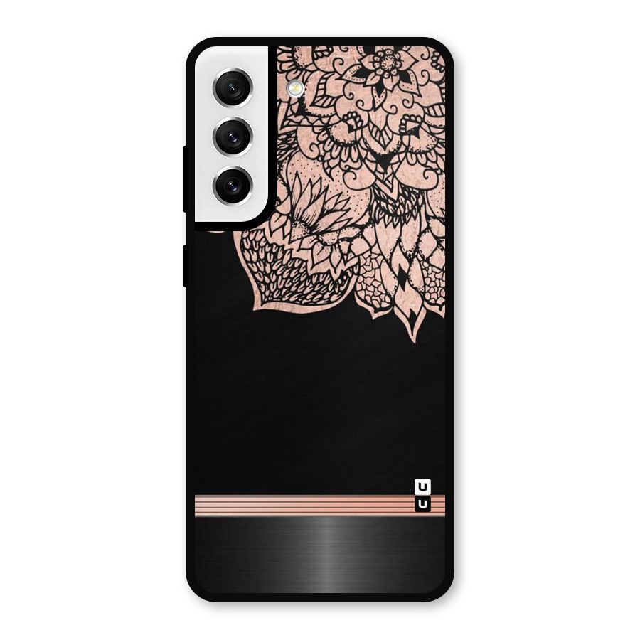 Classic Black Sleak Design Metal Back Case for Galaxy S21 FE 5G