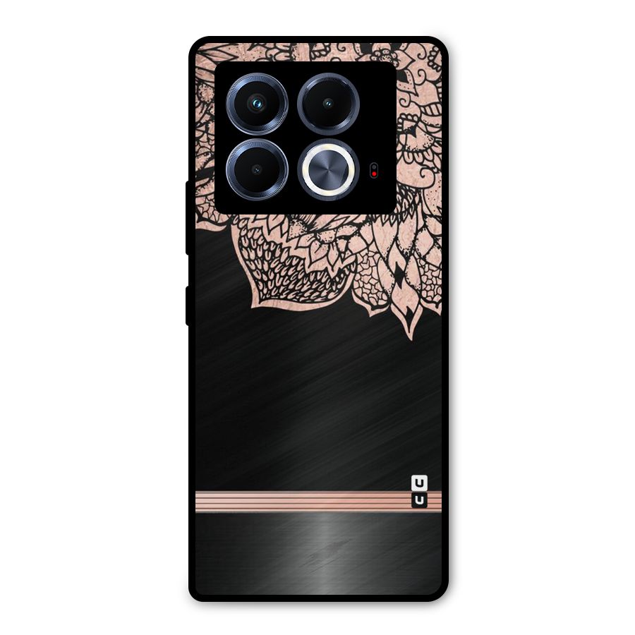 Classic Black Sleak Design Metal Back Case for Infinix Note 40 5G