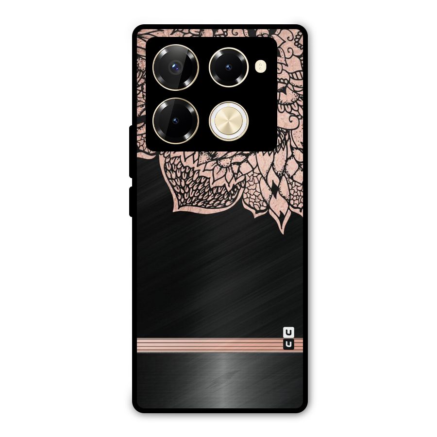 Classic Black Sleak Design Metal Back Case for Infinix Note 40 Pro Plus
