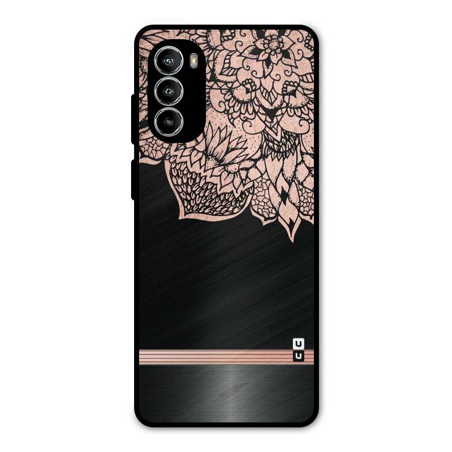 Classic Black Sleak Design Metal Back Case for Moto G52