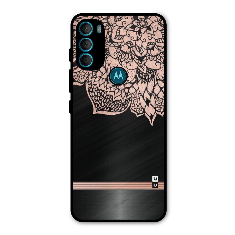 Classic Black Sleak Design Metal Back Case for Moto G71 5G