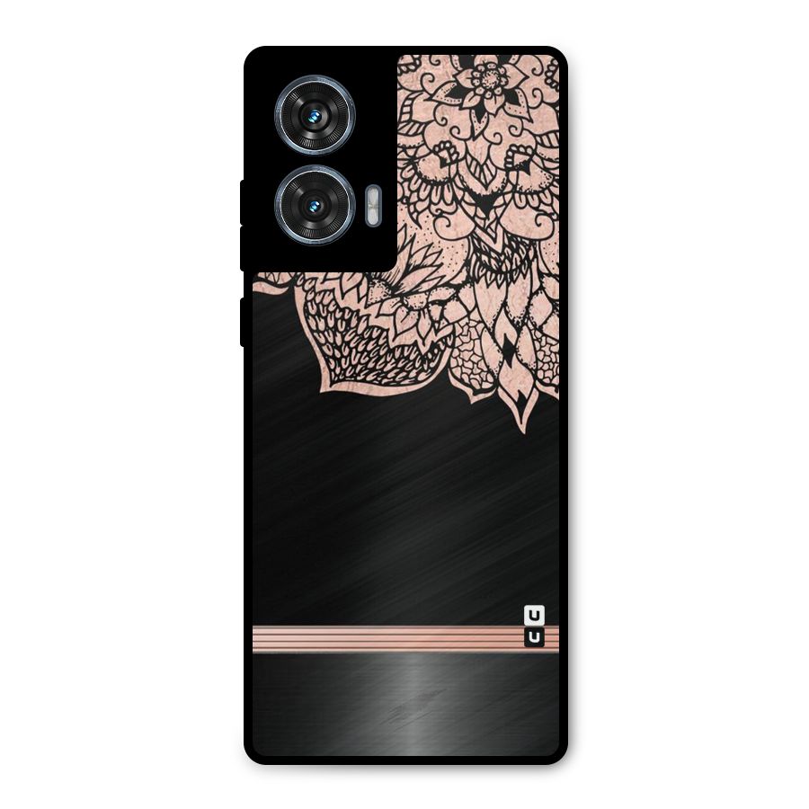 Classic Black Sleak Design Metal Back Case for Motorola Edge 50 Fusion