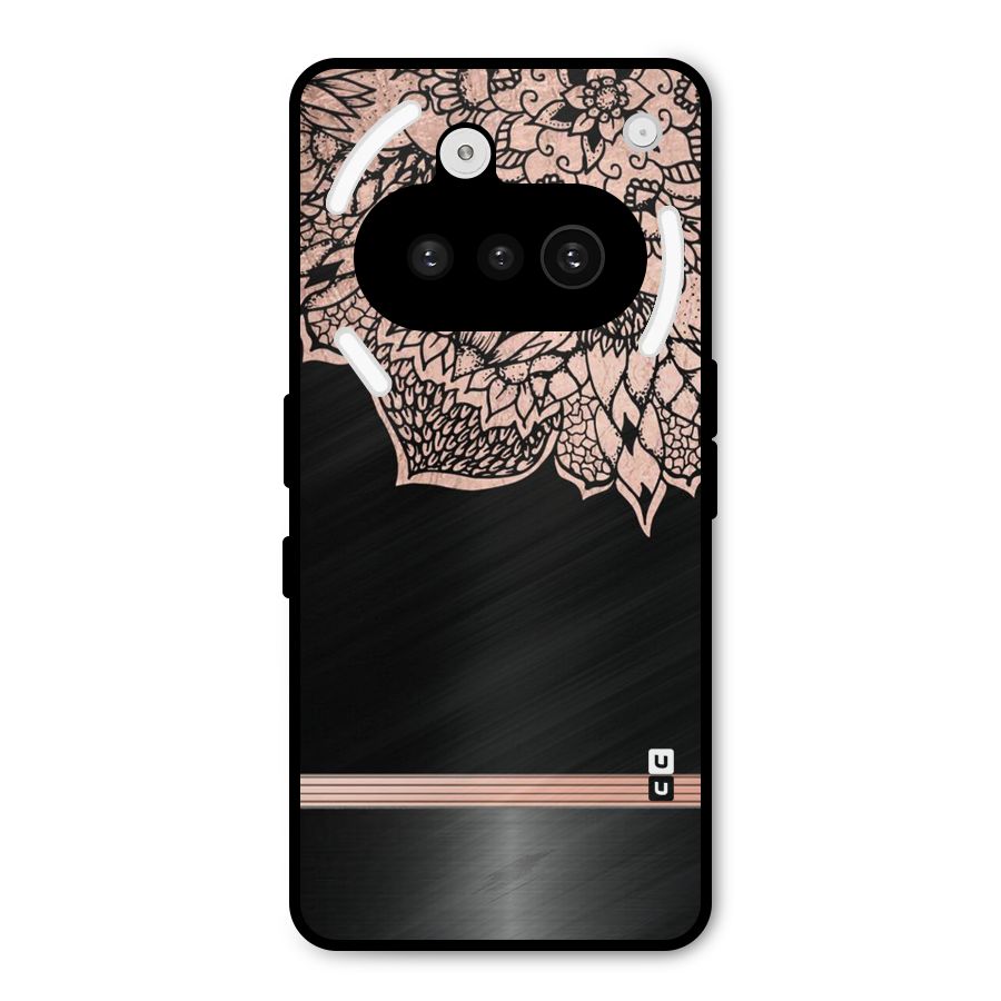 Classic Black Sleak Design Metal Back Case for Nothing Phone 3a