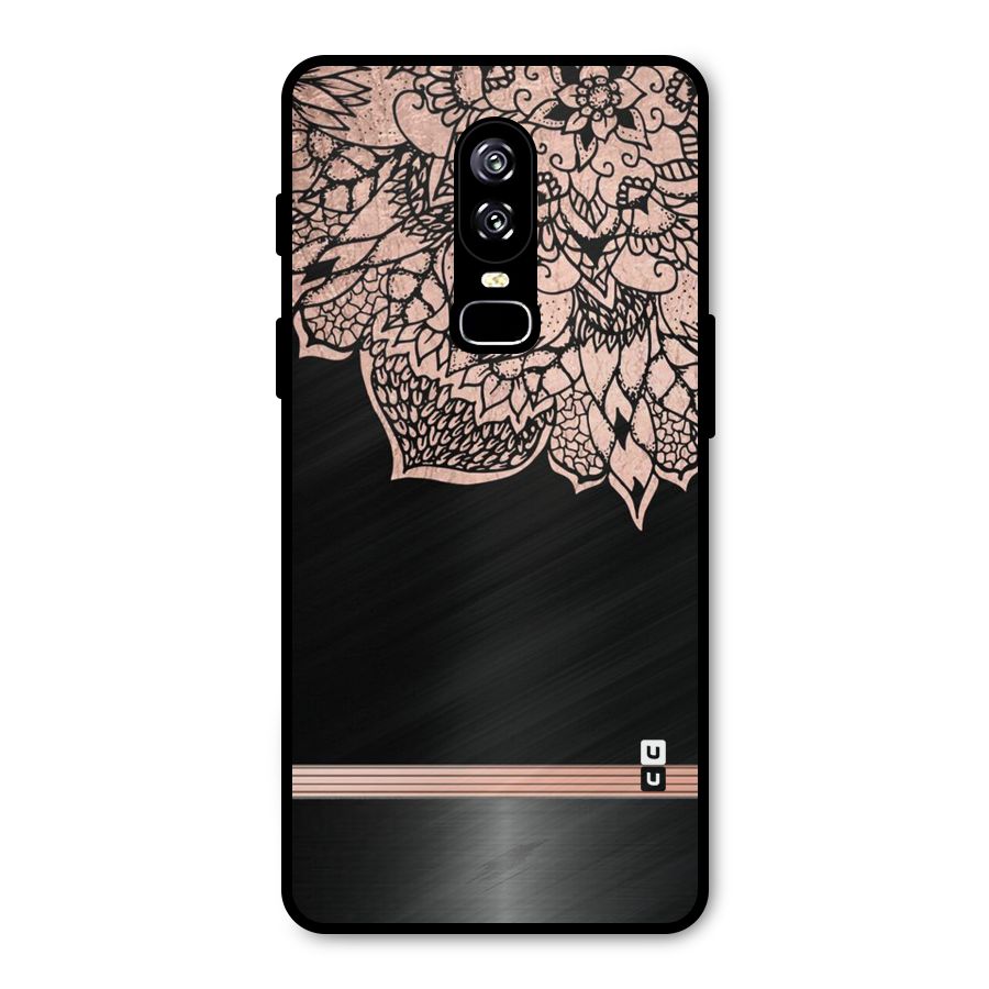 Classic Black Sleak Design Metal Back Case for OnePlus 6