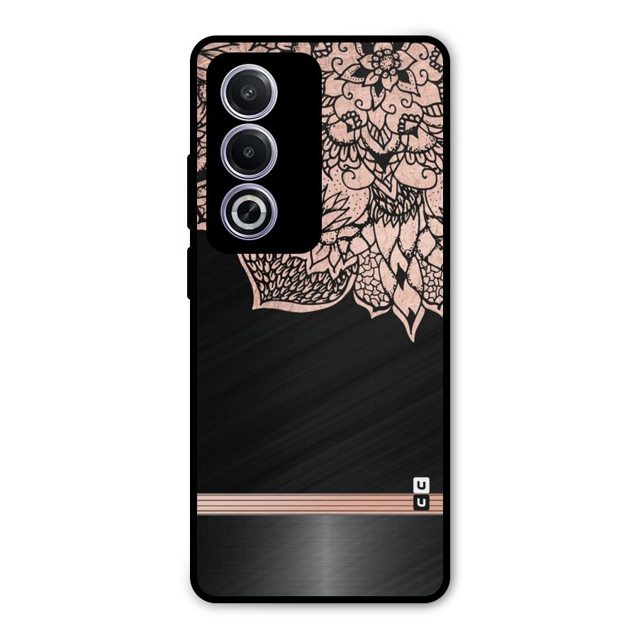 Classic Black Sleak Design Metal Back Case for Oppo A3 Pro