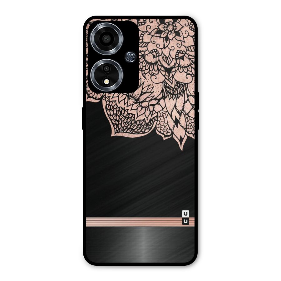Classic Black Sleak Design Metal Back Case for Oppo A59