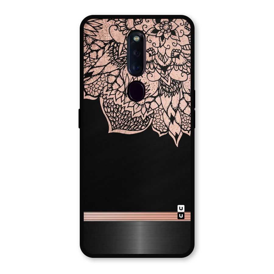 Classic Black Sleak Design Metal Back Case for Oppo F11 Pro