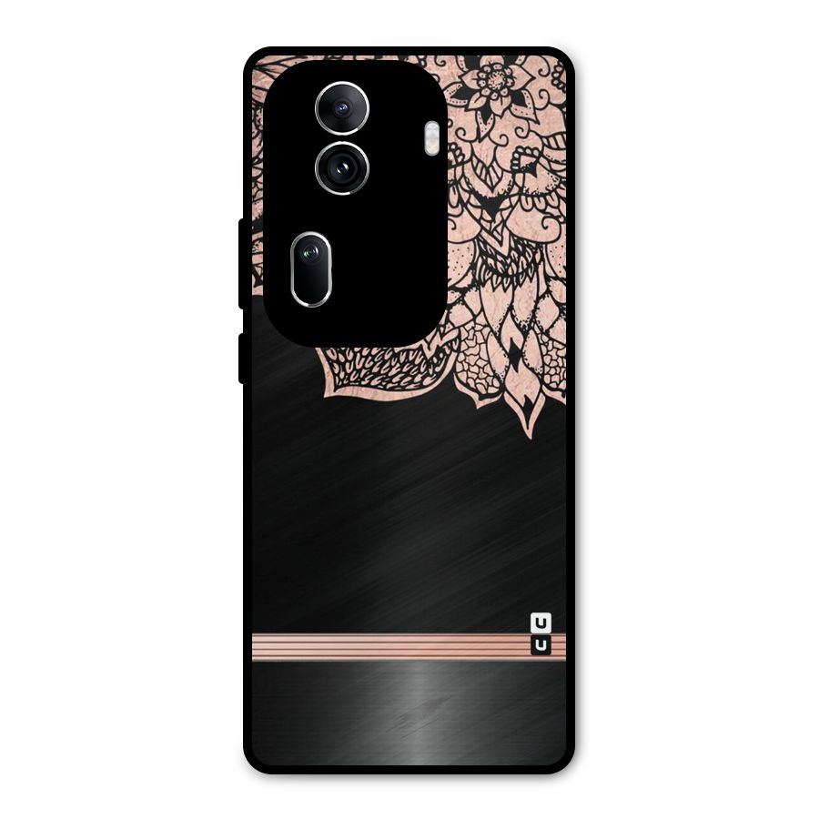 Classic Black Sleak Design Metal Back Case for Oppo Reno11 Pro 5G