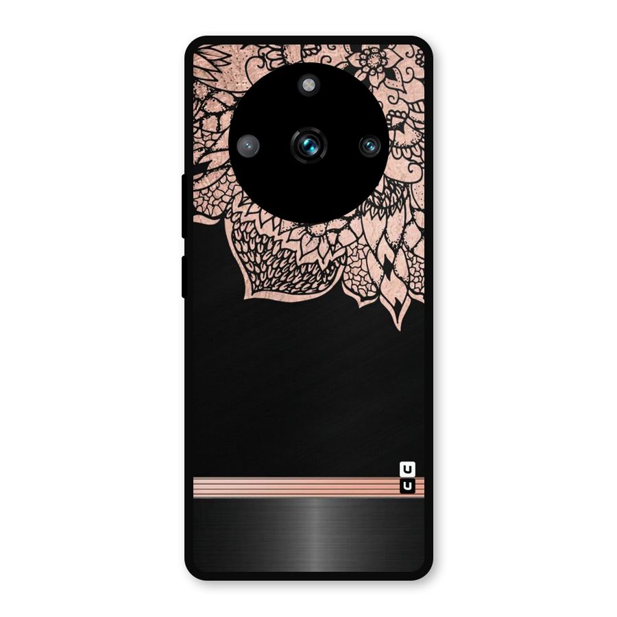 Classic Black Sleak Design Metal Back Case for Realme 11 Pro Plus