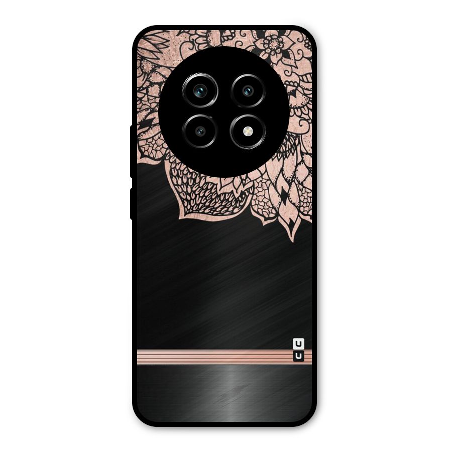 Classic Black Sleak Design Metal Back Case for Realme 13 Pro