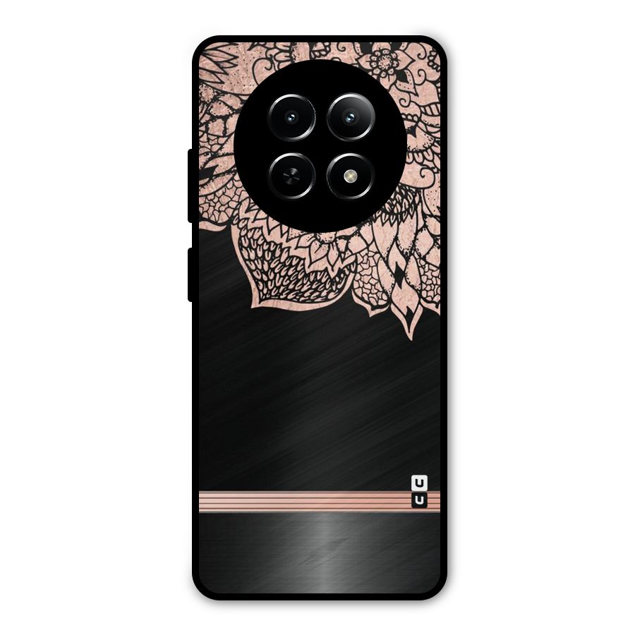 Classic Black Sleak Design Metal Back Case for Realme Narzo 70x 5G