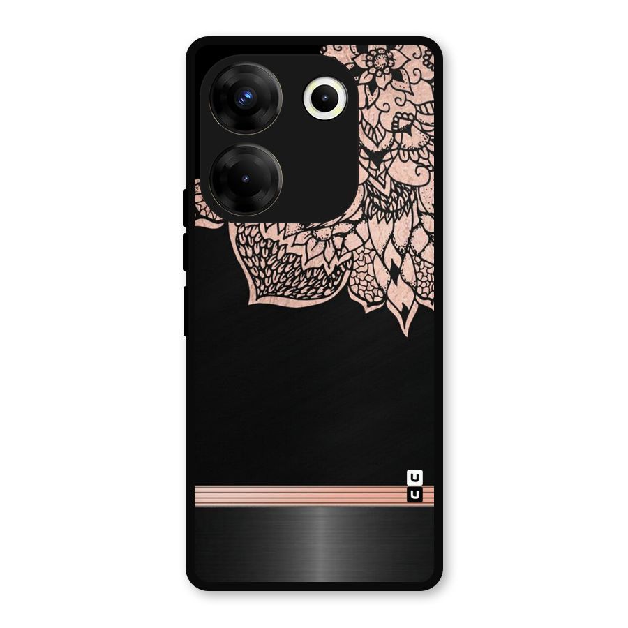 Classic Black Sleak Design Metal Back Case for Tecno Camon 20