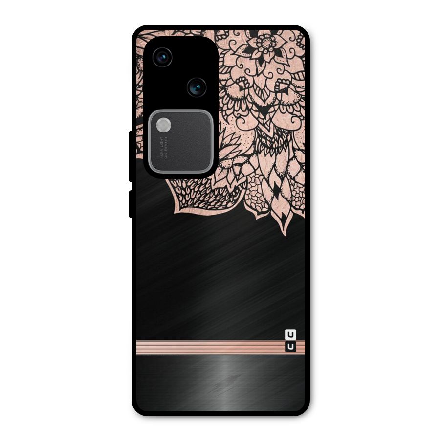 Classic Black Sleak Design Metal Back Case for Vivo V30