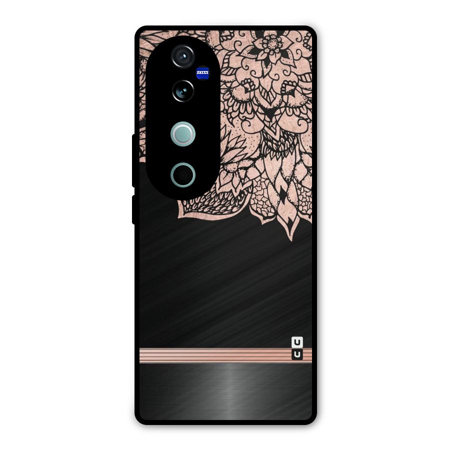 Classic Black Sleak Design Metal Back Case for Vivo V40