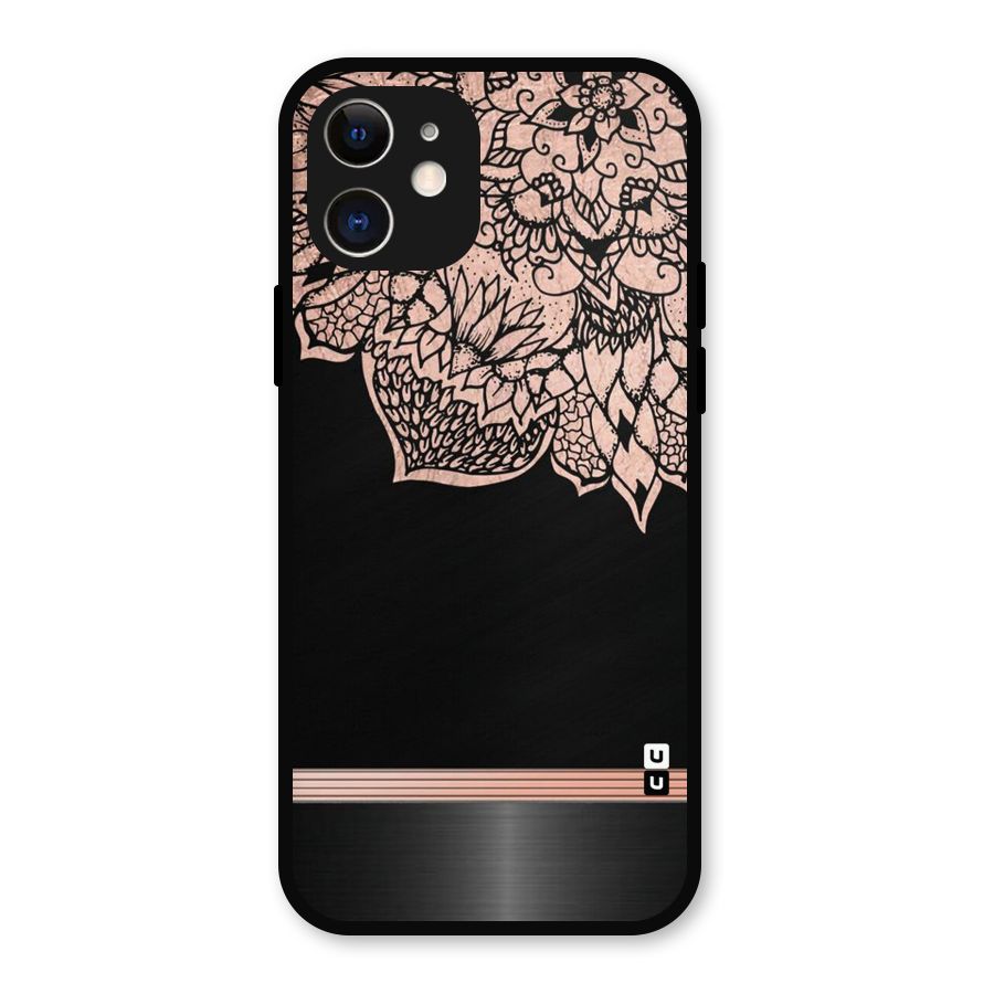 Classic Black Sleak Design Metal Back Case for iPhone 12