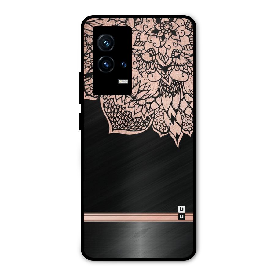 Classic Black Sleak Design Metal Back Case for iQOO 9 5G