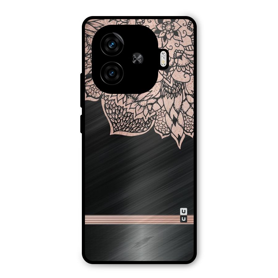 Classic Black Sleak Design Metal Back Case for iQOO Z9 Turbo
