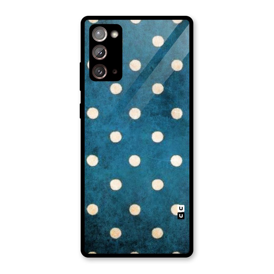 Classic Blue Polka Glass Back Case for Galaxy Note 20