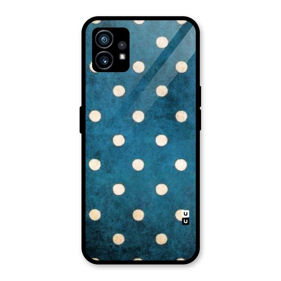 Classic Blue Polka Glass Back Case for Nothing Phone 1