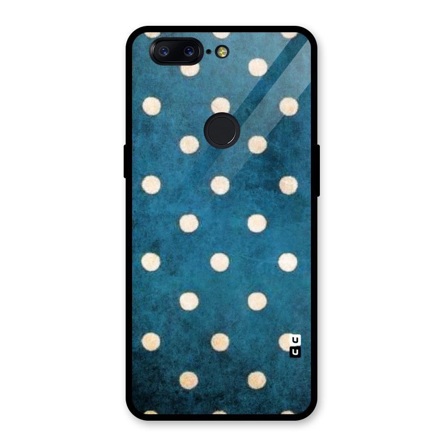 Classic Blue Polka Glass Back Case for OnePlus 5T