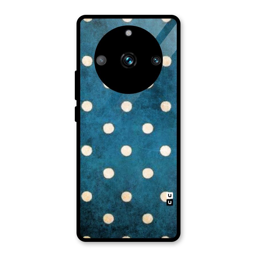 Classic Blue Polka Glass Back Case for Realme 11 Pro