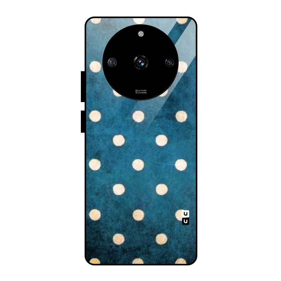 Classic Blue Polka Glass Back Case for Realme Narzo 60 5G