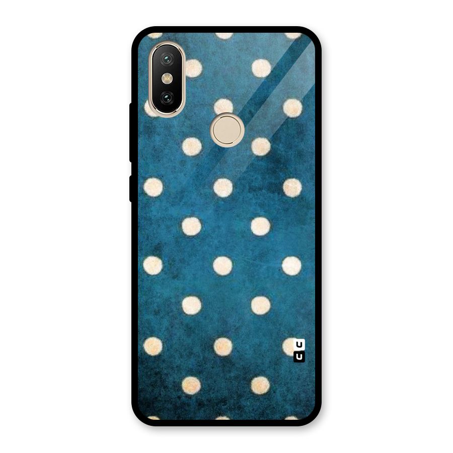 Classic Blue Polka Glass Back Case for Redmi A2