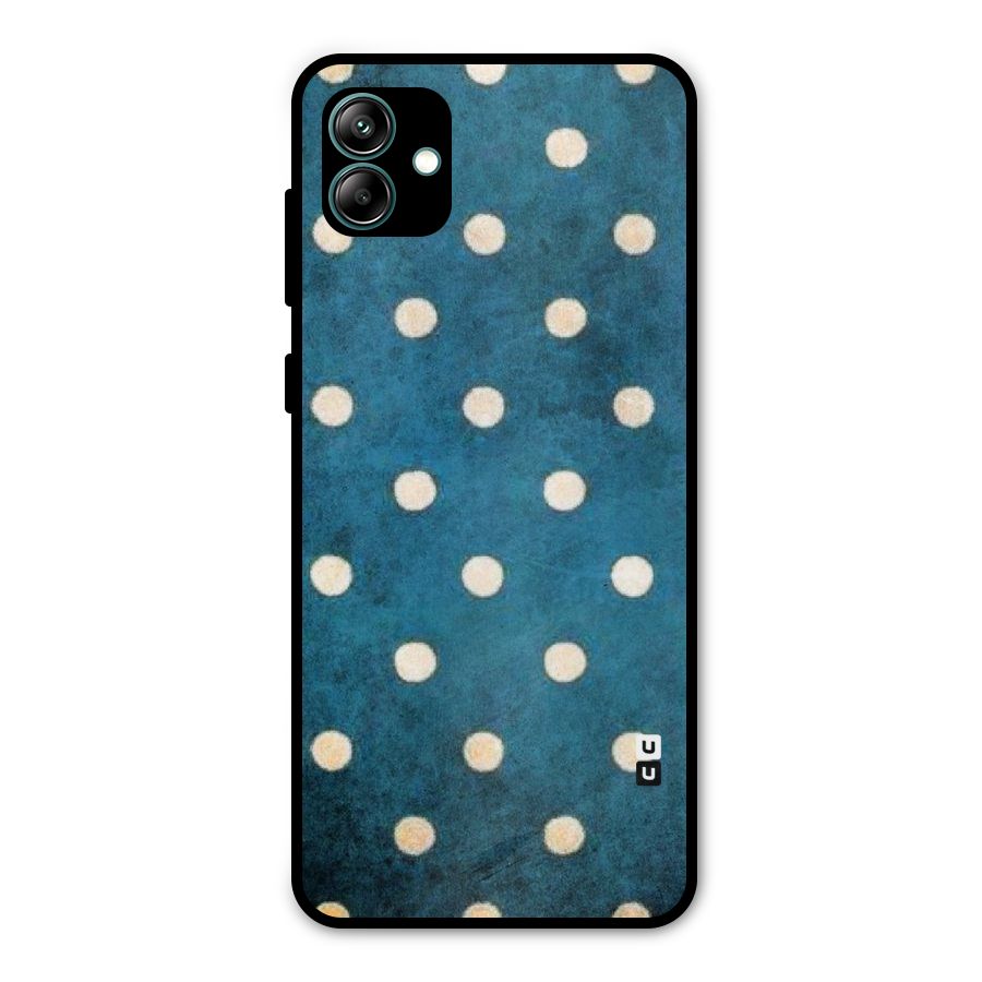 Classic Blue Polka Metal Back Case for Galaxy A04