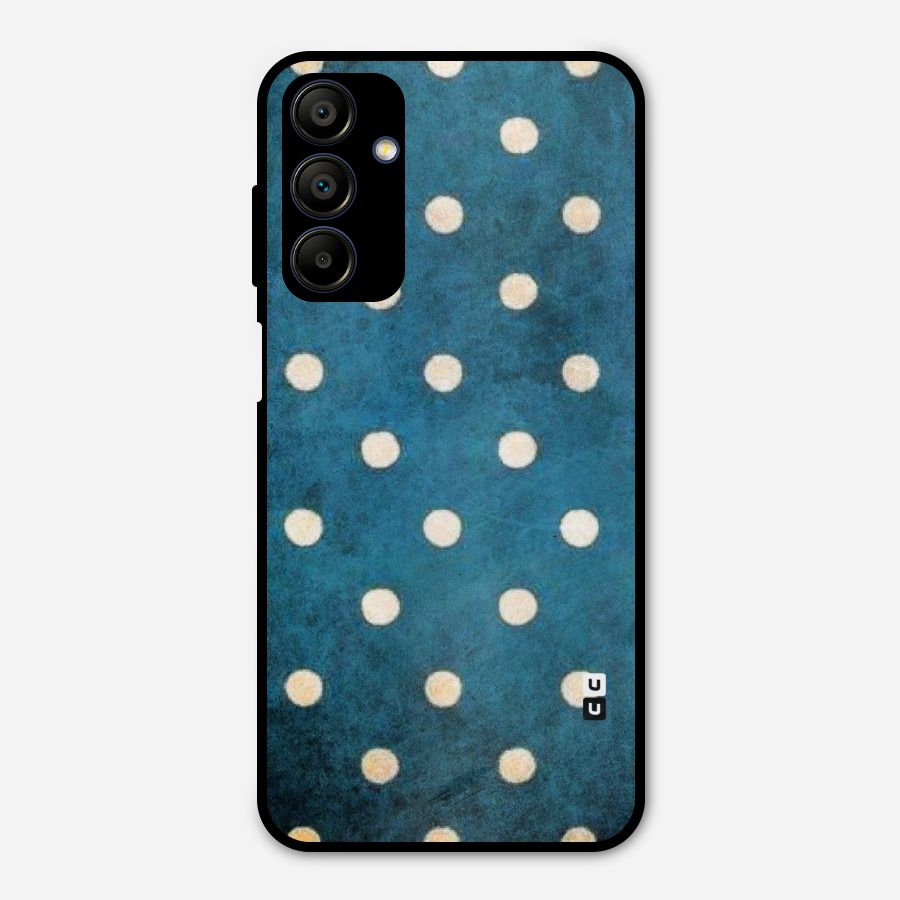 Classic Blue Polka Metal Back Case for Galaxy A15 5G
