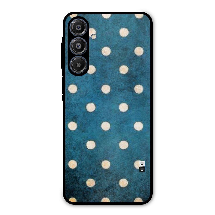 Classic Blue Polka Metal Back Case for Galaxy A16 5G