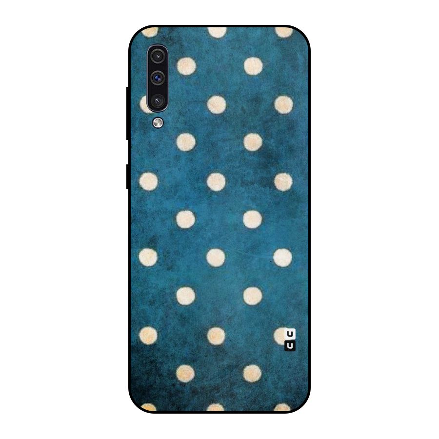 Classic Blue Polka Metal Back Case for Galaxy A30s